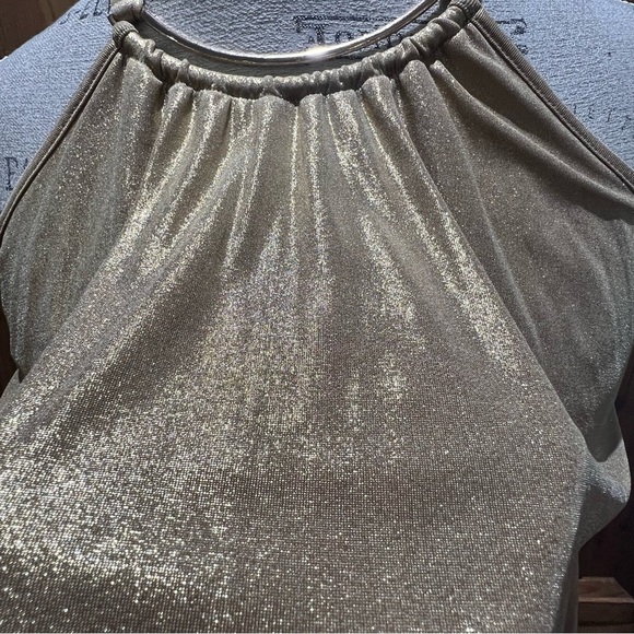 INC International Concepts Tan Sleeveless Ruffled Blouse - Picture 4 of 8